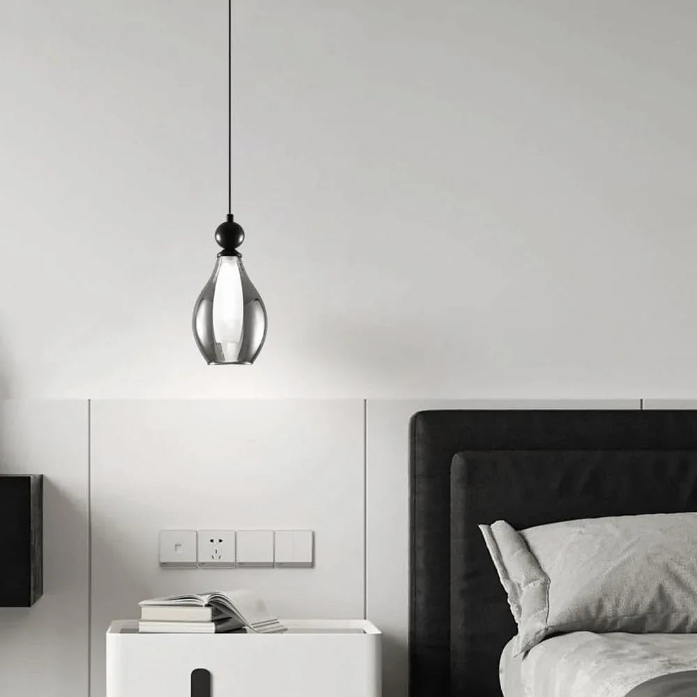 Audara-Small Glass Pendant Lights for Bedrooms, Featuring A Minimalist Modern Style That Cleverly Blends Bohemian and Wabi-sabi Aesthetics. Suitable for Dining Rooms, Living Rooms, Entryways, Etc