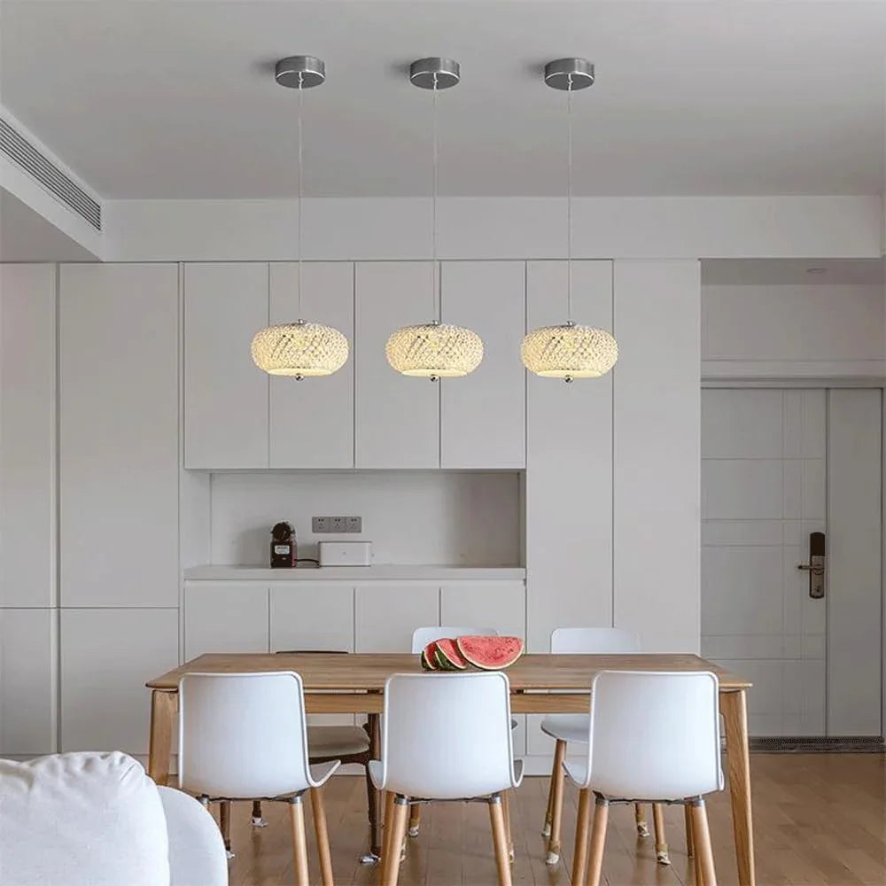 Audara-Crystal Pendant Light in A Bohemian Style, Minimalist Design, Multi-Style Lighting Fixture Suitable for Living Rooms, Cafes, Dining Rooms, Kitchen Islands, and Entryways.