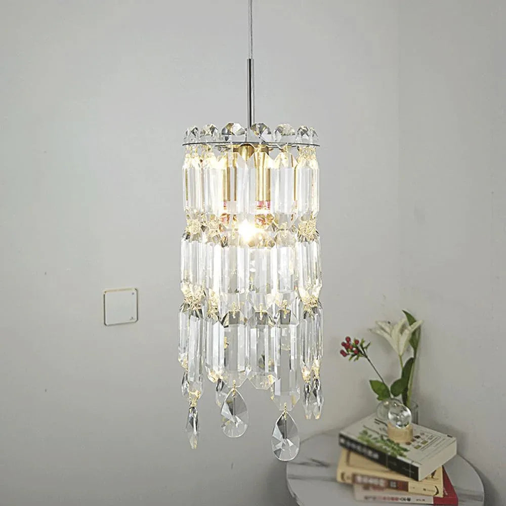 Audara-Minimalist Bohemian Style 6-inch Crystal Pendant Light, Suitable for Various Scenarios Such As Bedrooms, Hotels, Studies, Bedside Rooms, Kitchen Islands, and Entryways.