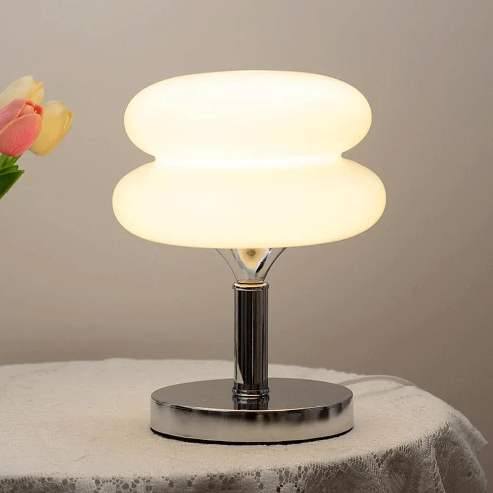 Audara-Modern Simple Dressing Table Bed Small Desk Light Warm Cute Glass Metal Desk Lamp Living Room Study Room Office Table Lamp Restaurant Hotel Guest Room Model Room Decoration Lighting Fixture