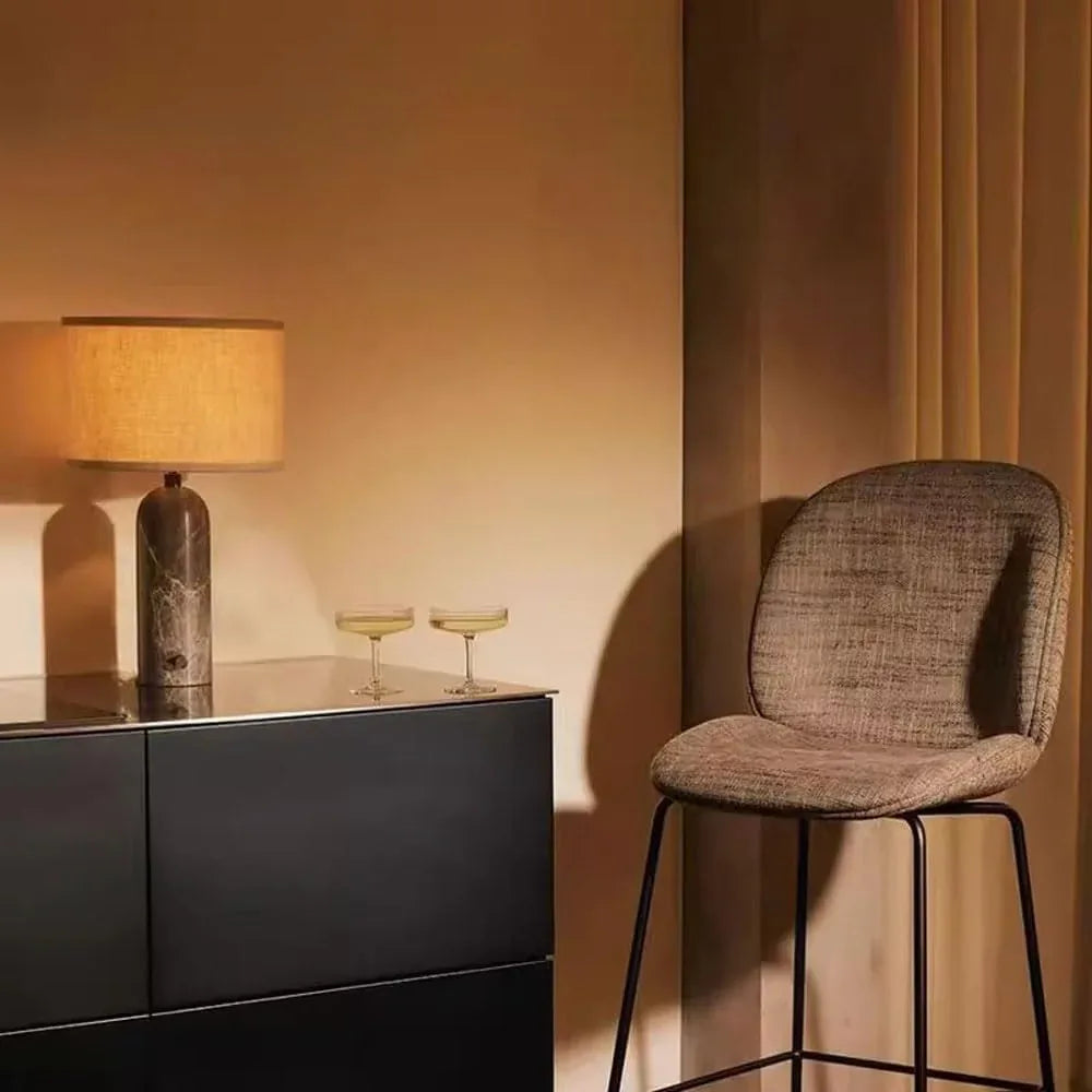 Audara-Simple Fashion Sample Room Showroom Desk Light High-end Handmade Fabric Marble Desk Lamp Coffee Shop Hotel Front Desk Restaurant Lighting Fixture Bedroom Study Room Living Room Table Lamp