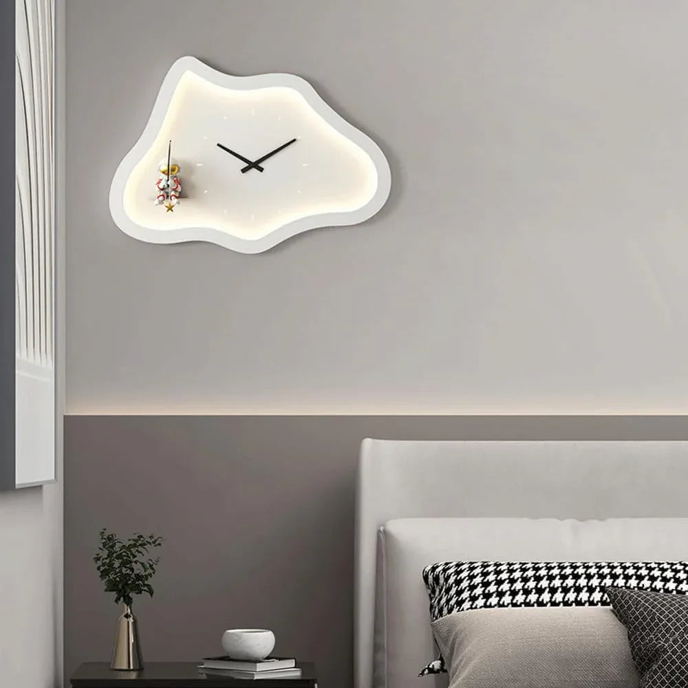Audara-Modern Simple Clock Wall Lamp Children's Room Creative Background Wall Lights Cartoon Eye Protection Decorative Sconces Aisle Corridor Stairs Mounted Lighting Fixture