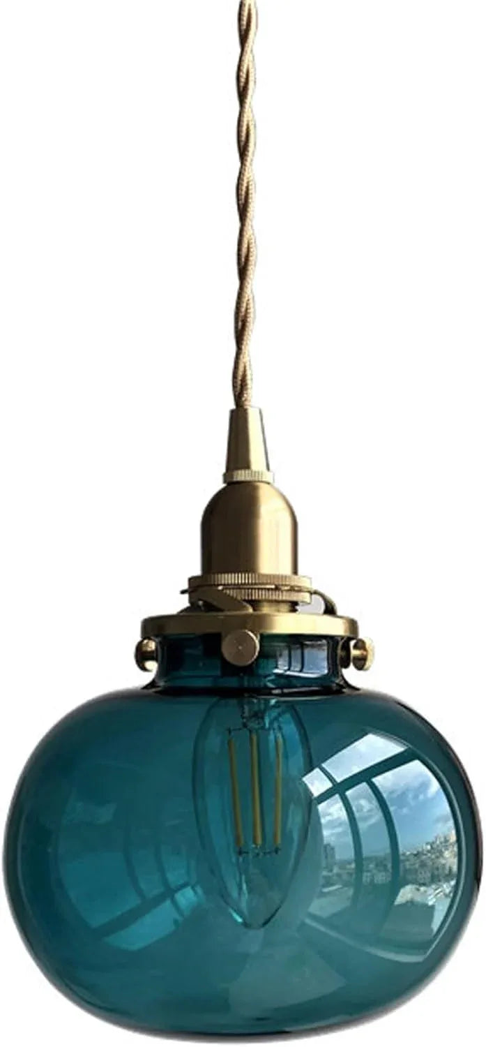 Audara-5-inch Spherical Glass Pendant Lights for Bedrooms, Featuring A Modern, Minimalist Luxury Style. Suitable for Various Spaces Including Hotels, Kitchen Islands, Entryways, and Cafes.