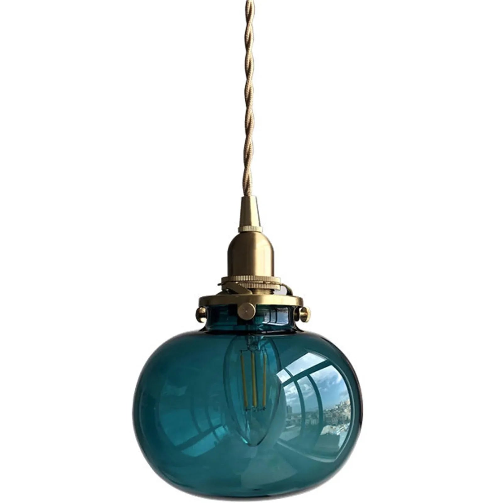Audara-5-inch Spherical Glass Pendant Lights for Bedrooms, Featuring A Modern, Minimalist Luxury Style. Suitable for Various Spaces Including Hotels, Kitchen Islands, Entryways, and Cafes. A