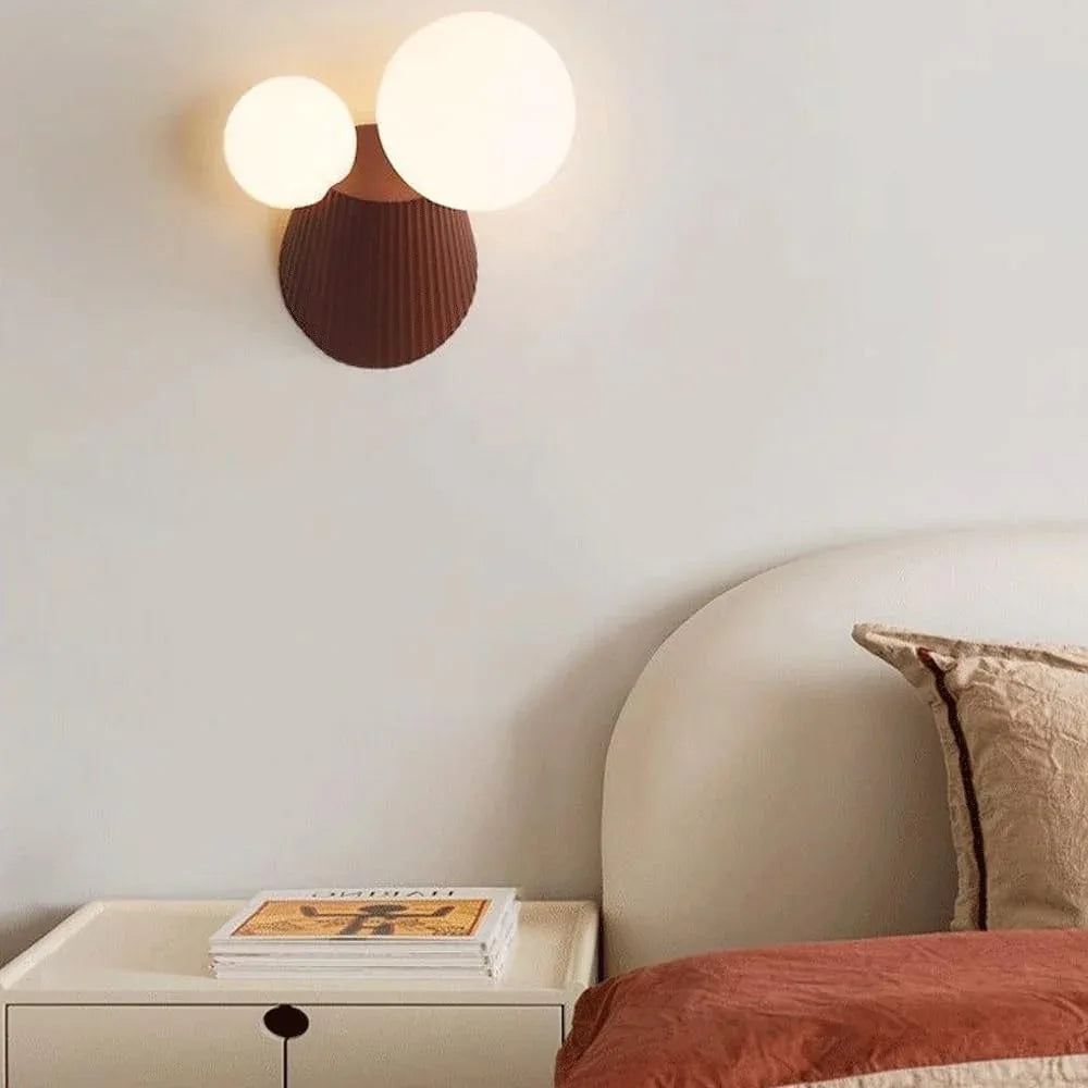 Audara-Antique Simple Wall Lamp Scandinavian Cream Wind Bedroom Wall Lights Children's Room Study Room Bedside Sconces New Creative Resin Mounted Lighting Fixture