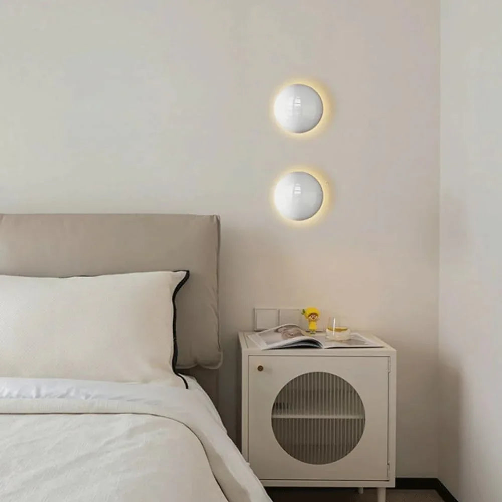 Audara-Modern Simple Bedside Wall Lamp Creative Living Room Background Wall Lights Scandinavian Cream Wind Decoration Sconces Warm Romantic Design Art Mounted Lighting Fixture