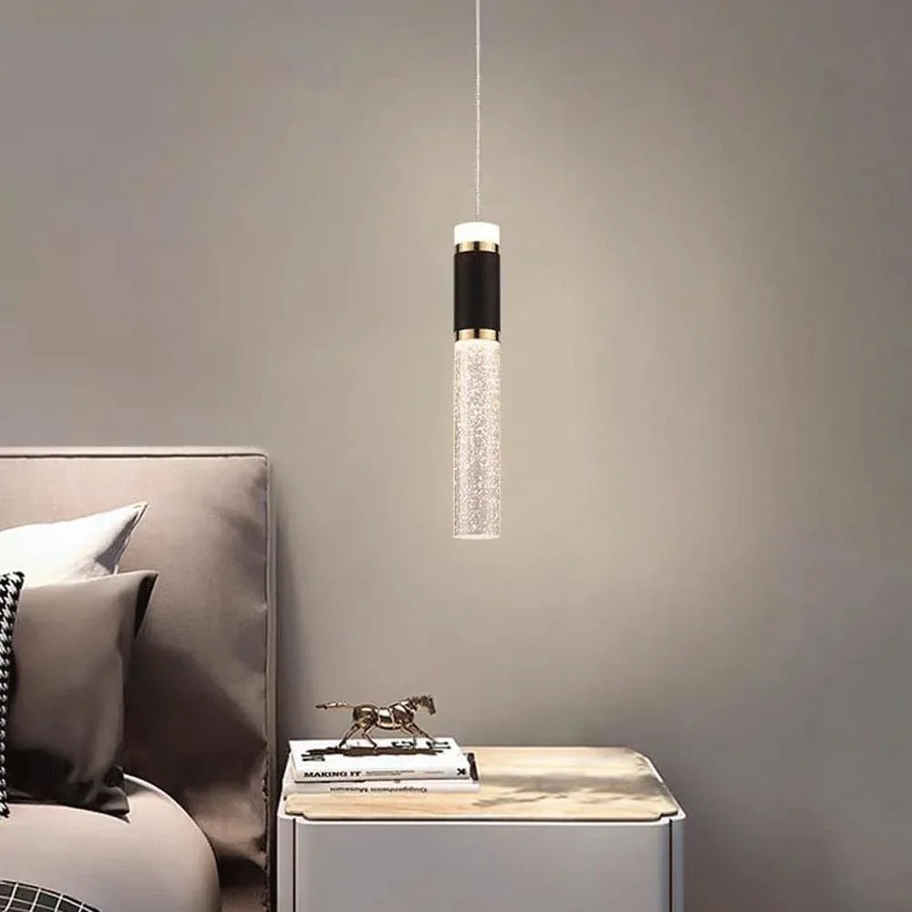 Audara-Crystal Pendant Light, 1.7in Diameter, Decorative Chandelier, Modern and Luxurious Style, Suitable for Various Locations Such As Hotels, Restaurants, Kitchen Islands, and Bedrooms.