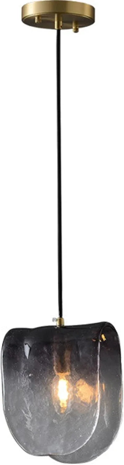 Audara-7-inch Crystal Pendant Light, Bohemian Style, Smoky Gray Gradient Light Fixture, Suitable for Various Spaces Such As Bedrooms, Hotels, Studies, Living Rooms, Kitchen Islands, and Entryways