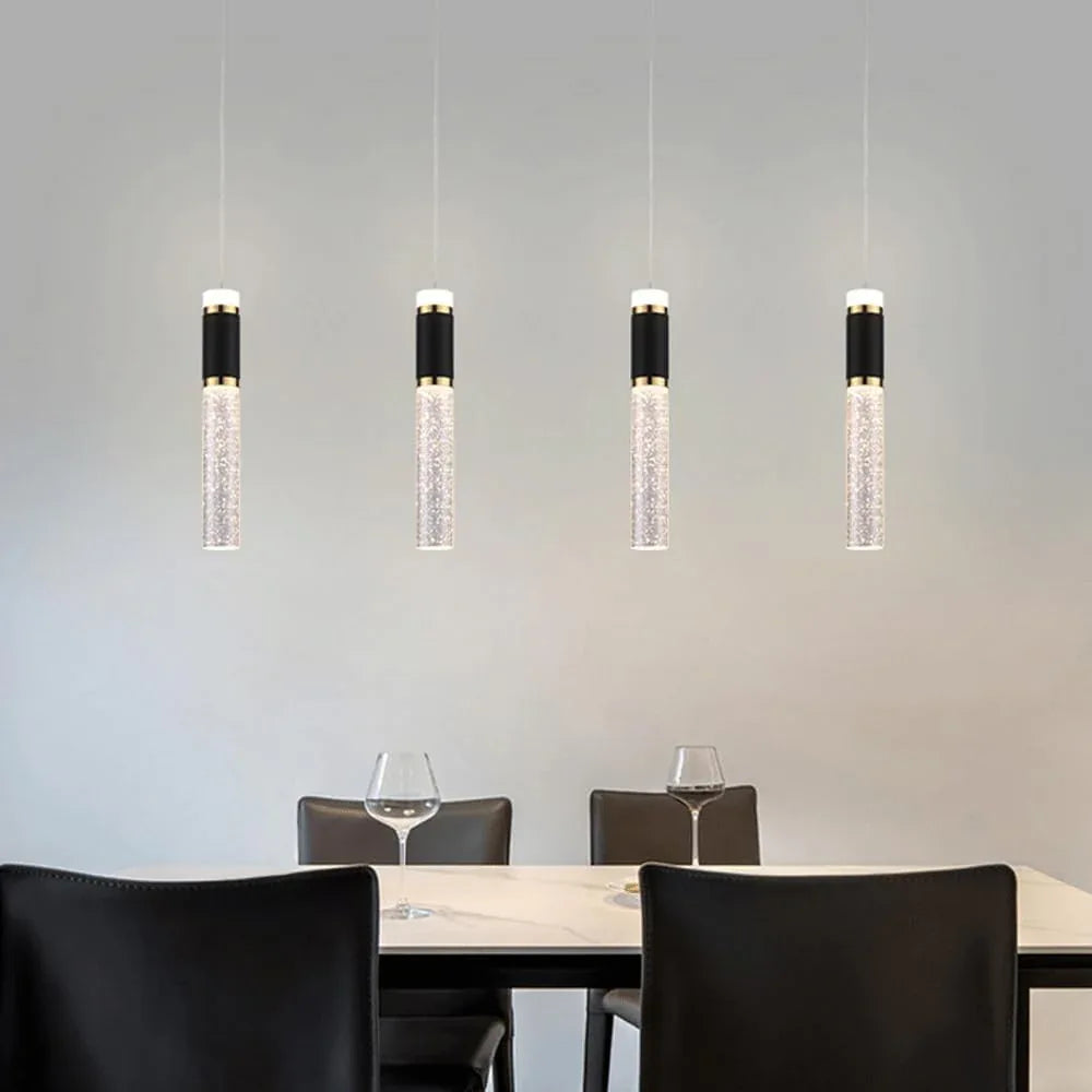 Audara-Crystal Pendant Light, 1.7in Diameter, Decorative Chandelier, Modern and Luxurious Style, Suitable for Various Locations Such As Hotels, Restaurants, Kitchen Islands, and Bedrooms.
