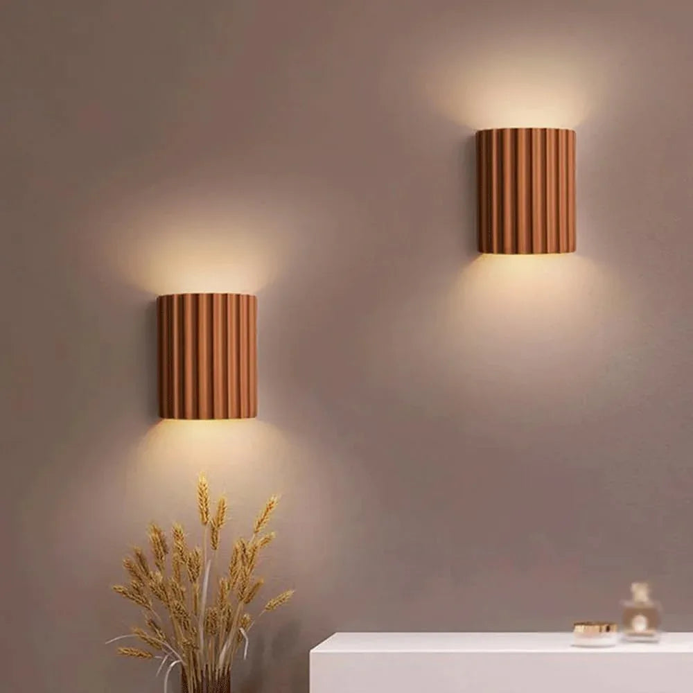 Audara-Macaron Matching Color G9 Lamp Base Resin Wall Lamp Modern Simple Bedroom Bedside Living Room Backdrop Wall Lights 5.51in Stairway Aisle Entryway Wall Sconces For Study Room B&B Lighting Fixture