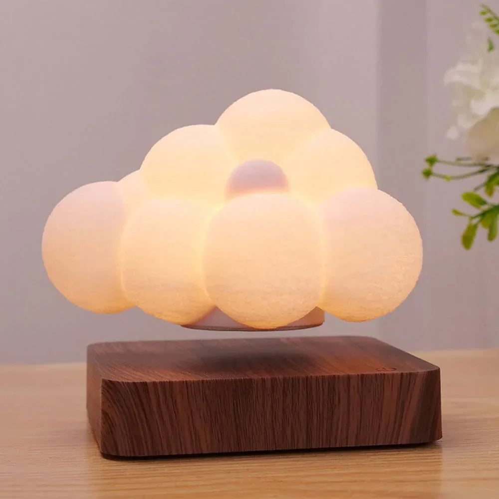 Audara-Creative Warm Hovering Clouds Shape Bedroom Desk Light Romantic French Boys Girls Room Kids Room Desk Lamp Living Room Bedroom Bed Decoration Table Lamp Office Front Desk Coffee Shop Lighting Fixture Walnut color