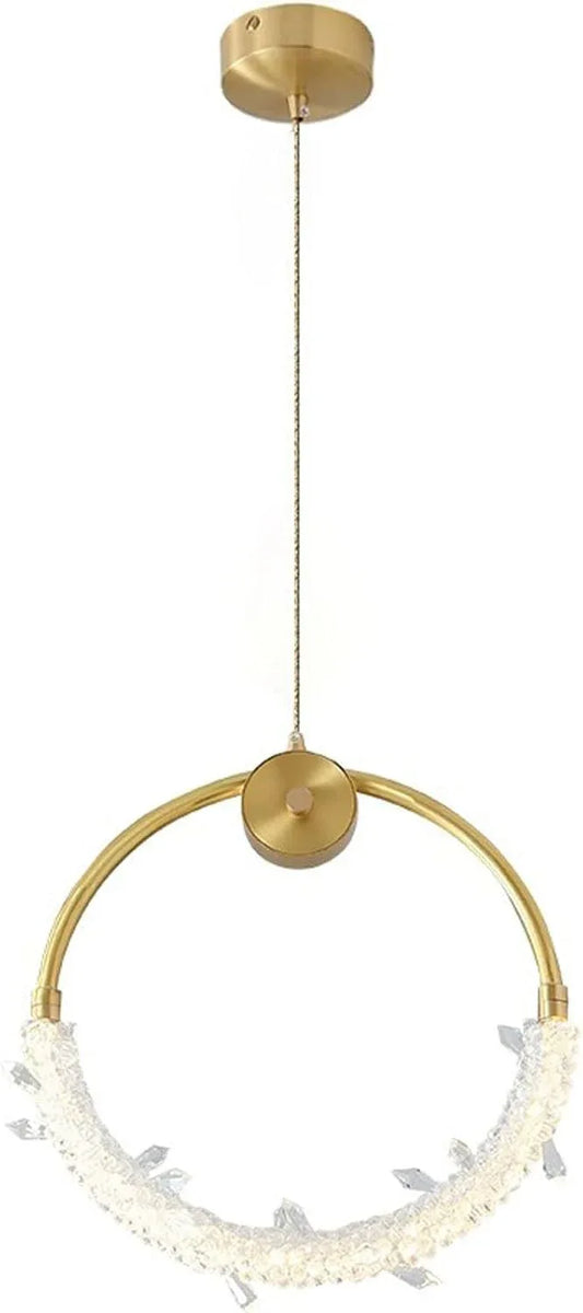 Audara-Modern 12-inch Crystal Pendant Lights, European Minimalist Style, Suitable for Installation in Various Spaces Such As Bedrooms, Hotels, Restaurant Entryways, Cafes, and Kitchen Islands.