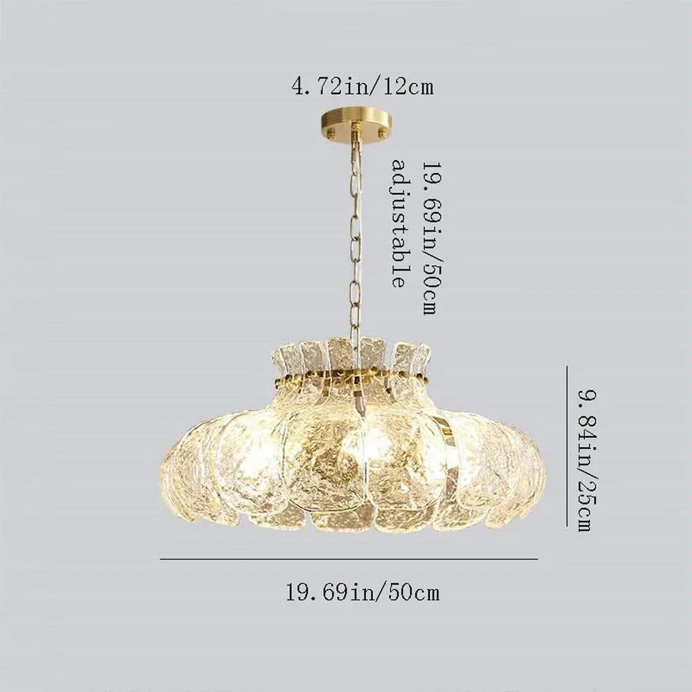 Audara-20-inch Crystal Chandeliers Can Be Installed in Various Spaces Such As Bedrooms, Hotels, and Kitchen Islands. Glass Chandelier for Living Room in Minimalist European Style.
