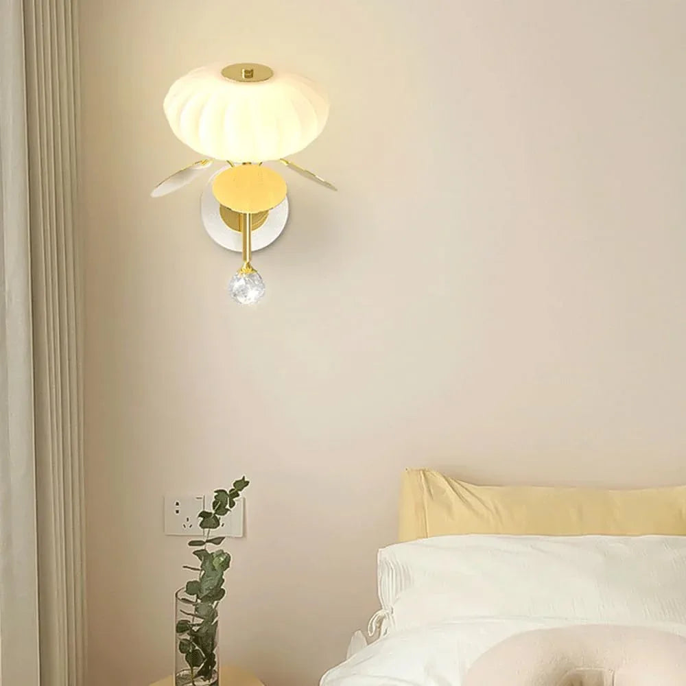 Audara-Bedroom Bedside Pumpkin Wall Lamp Simple Postmodern Decorative Wall Lights Living Room Study Metal Sconces Creative Stairway Aisle Balcony Mounted Lighting Fixture