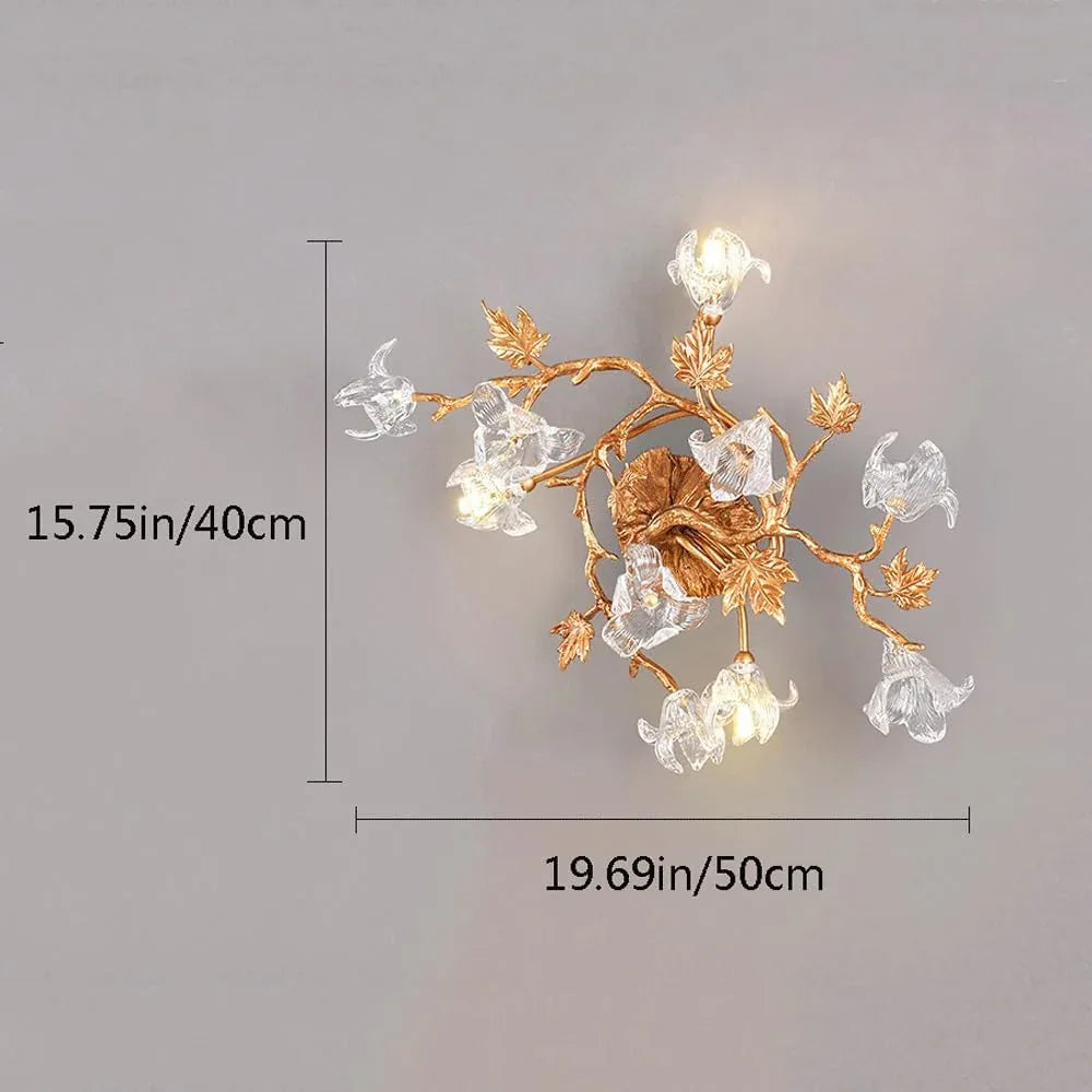 Audara-Postmodern Light Luxury Full Copper Wall Lamp Simple Living Room Background Wall Lights Creative Bedside Lamp Corridor Mounted Luxury Fashion Crystal Lighting Fixture