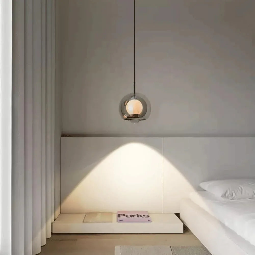 Audara-Modern Simple Liftable Bed Head Aluminum Pendant Lightled Light Luxury Creative Marble Dining Room Chandeliers Fashion Home Glass HangingLamp Living Room Sofa Background Decoration Lighting Fixture