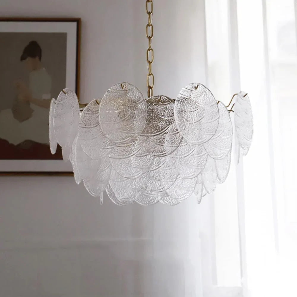 Audara-24-inch Crystal Chandeliers Round-Shaped European Modern Chandeliers Suitable for Living Rooms, Bedrooms, Studies, Dining Rooms, Hotels, Kitchens, and Island Ceiling Lights