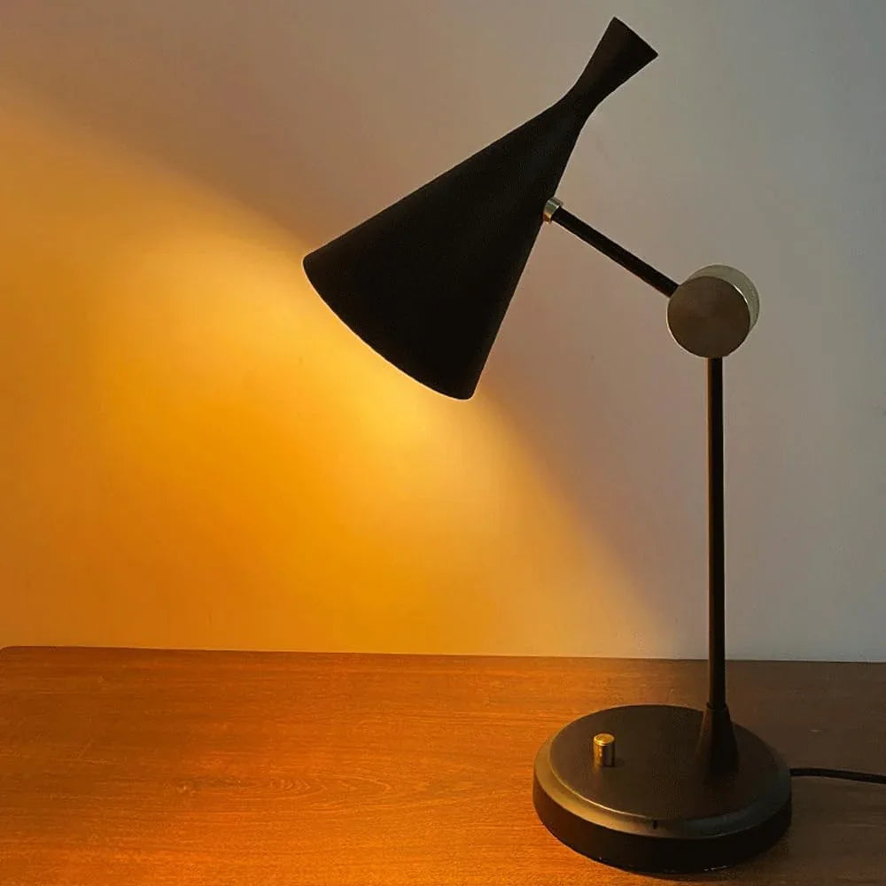 Audara-Postmodern Personality Study Office Desk Light Simple Creative Adjustable Black Metal Desk Lamp Bedroom Living Room Next to Sofa Table Lamp Warehouse Farmhouse Restaurant Lighting Fixture