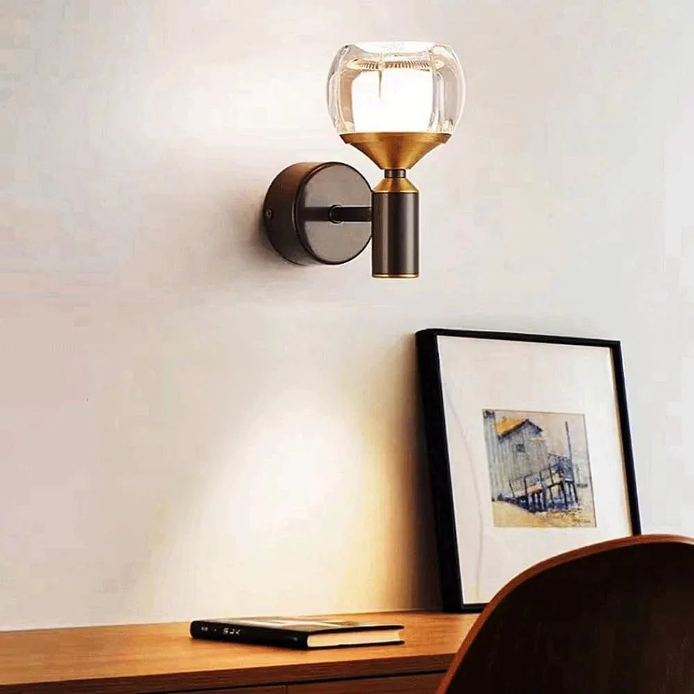 Audara-Modern Light Luxury Wall Lamp G Personality Bedroom Bedside Wall Lights Simple Entryway Corridor Decorative Sconces Scandinavian Fashion Metal Art Mounted Lighting Fixture