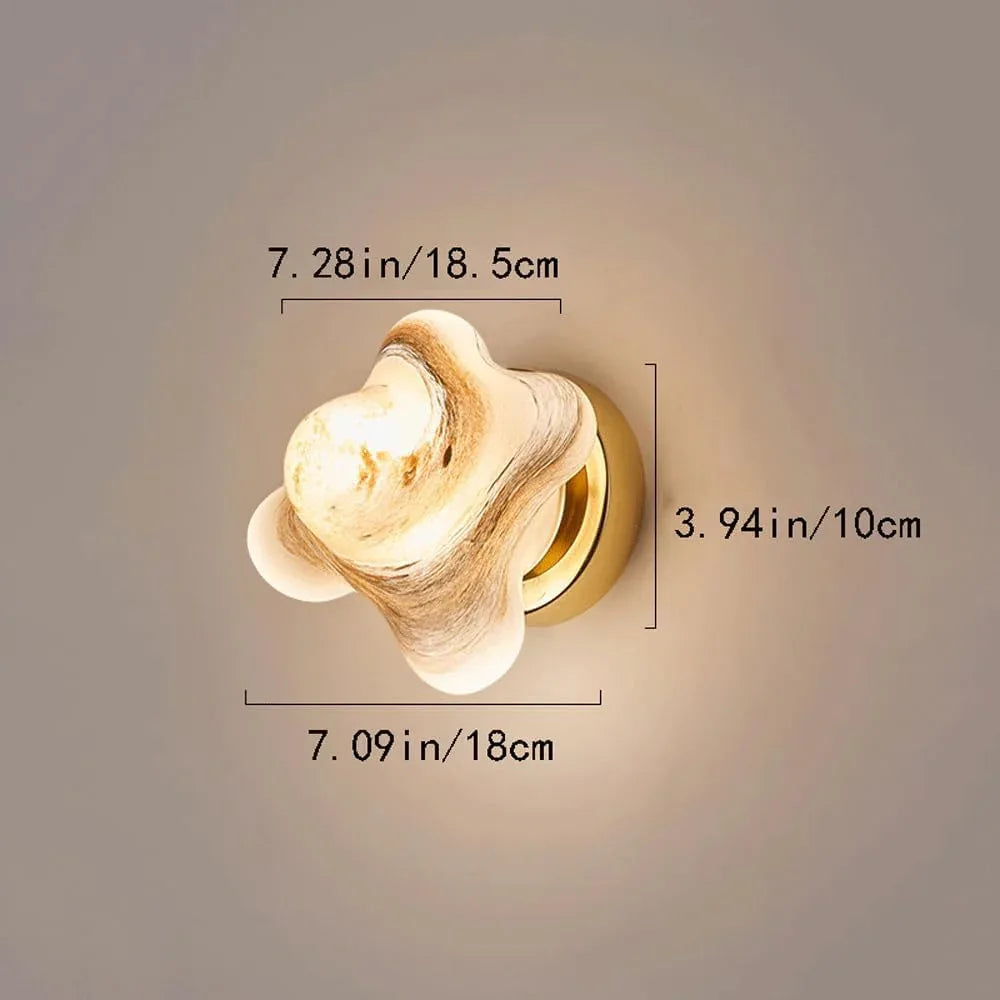 Audara-Superior Sense Bed Head Wall Lamp Simple Entryway Aisle Decorative Wall Lights Designer Starfish Glass Sconces Scandinavian Creative Art Mounted Lighting Fixture
