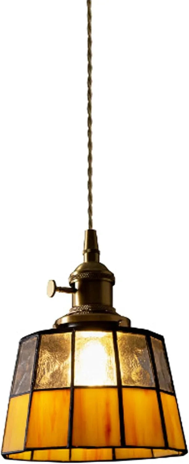 Audara-6-inch Industrial-Style Glass Pendant Lights, Suitable for Decorative Pendant Lights in Tea Restaurants, Hallways, Balconies, Living Rooms, Hotel Entrances, and Cafes.