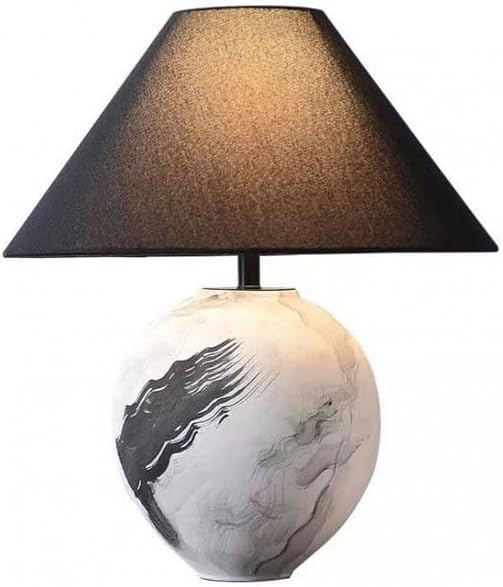 Audara-Wabi-sabi Wind Retro Ceramic Cloth Desk Light Japanese Art Bedroom Bedside Desk Lamp Mall Hotel Front Desk Restaurant Table Lamp Farmhouse Coffee Shop Living Room Office Lighting Fixture