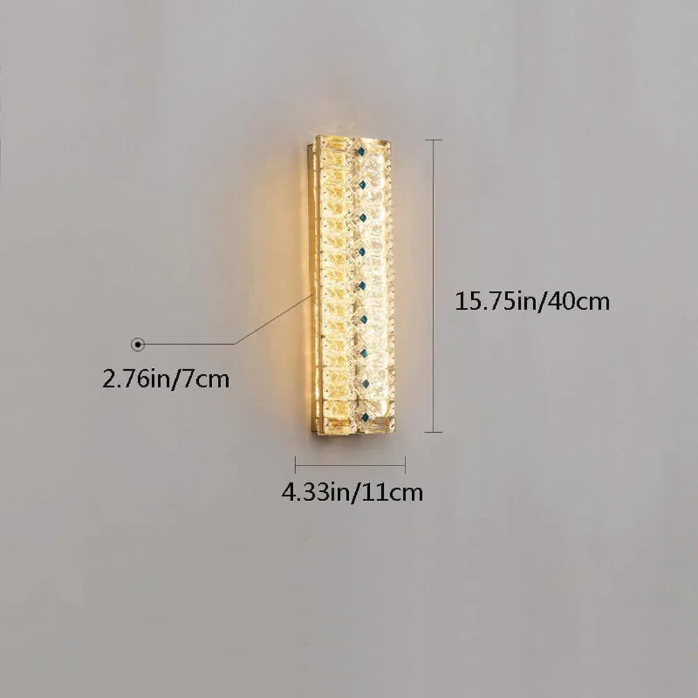 Audara-Modern Minimalist Wall Lamp Bedroom Bedside Ambience Sense Wall Lights Italian Light Luxury Crystal Sconces Scandinavian Background Wall Living Room Decorative Mounted Lighting Fixture