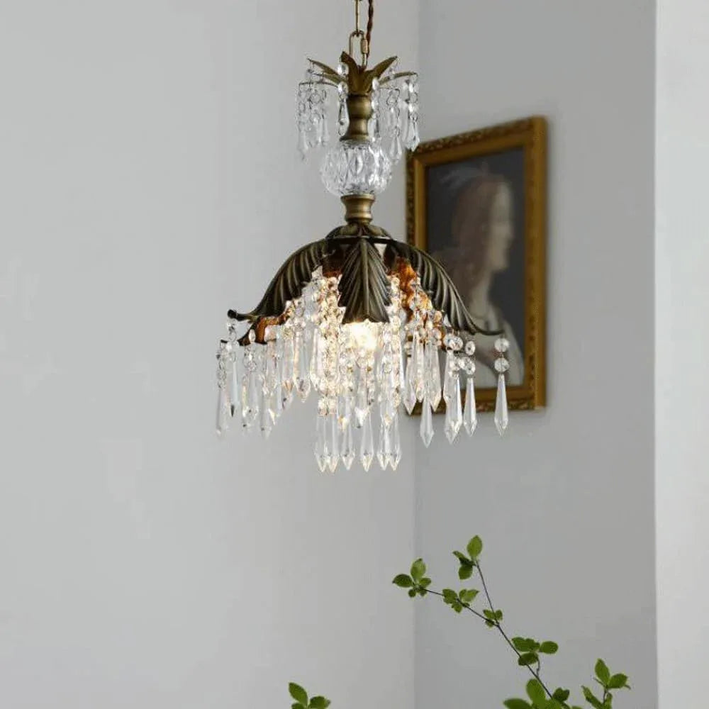 Audara-13-inch Crystal Chandeliers Chandeliers Suitable for Various Spaces Such As Bedrooms, Hotels, and Kitchen Islands Semi-Flush Mount Small Chandeliers for Living Rooms