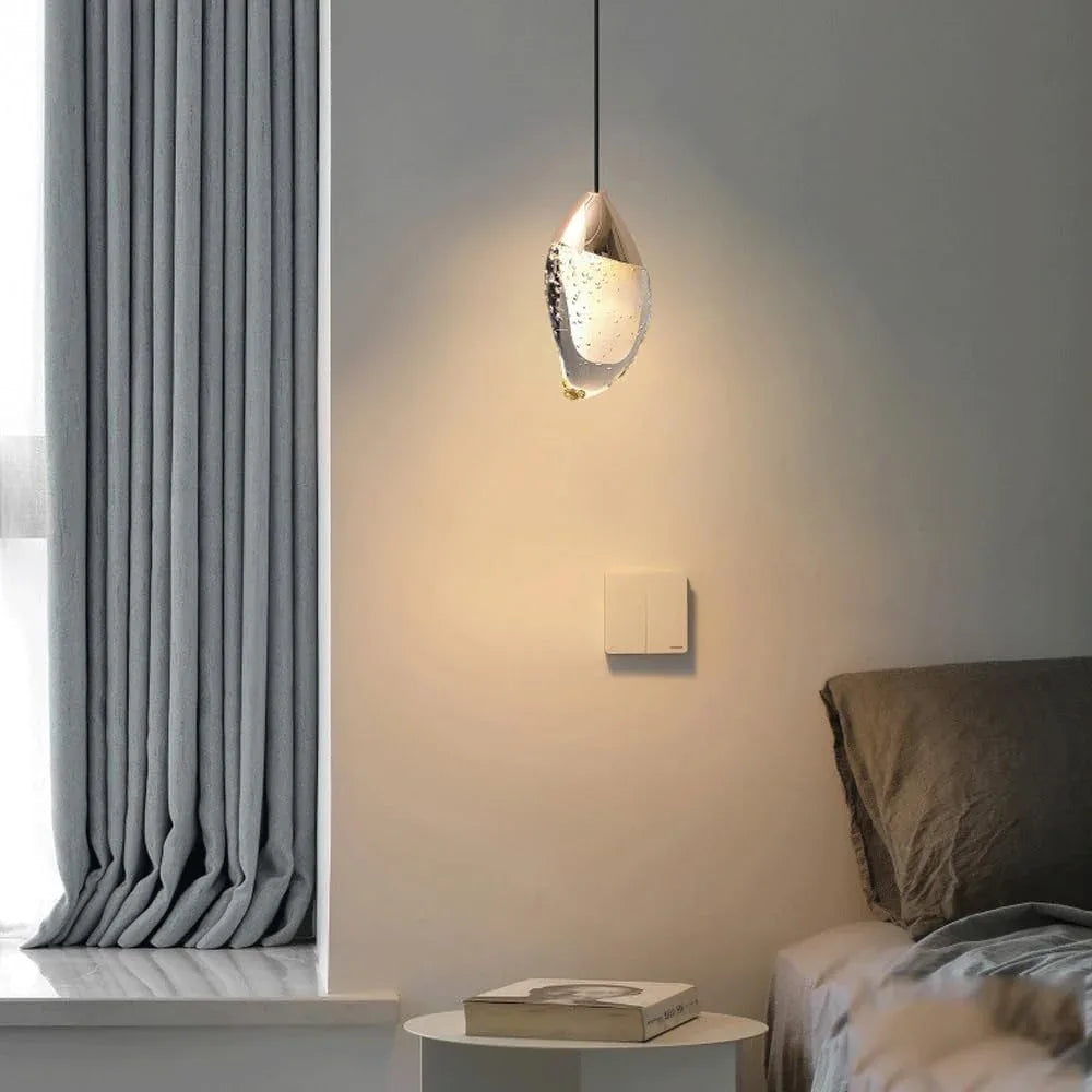 Audara-Small Crystal Pendant Light, Suitable for Bohemian and Modern Minimalist Styles, Ideal for Bedrooms, Hotels, Studies, Living Rooms, Kitchen Islands, Entryways, and Other Spaces.