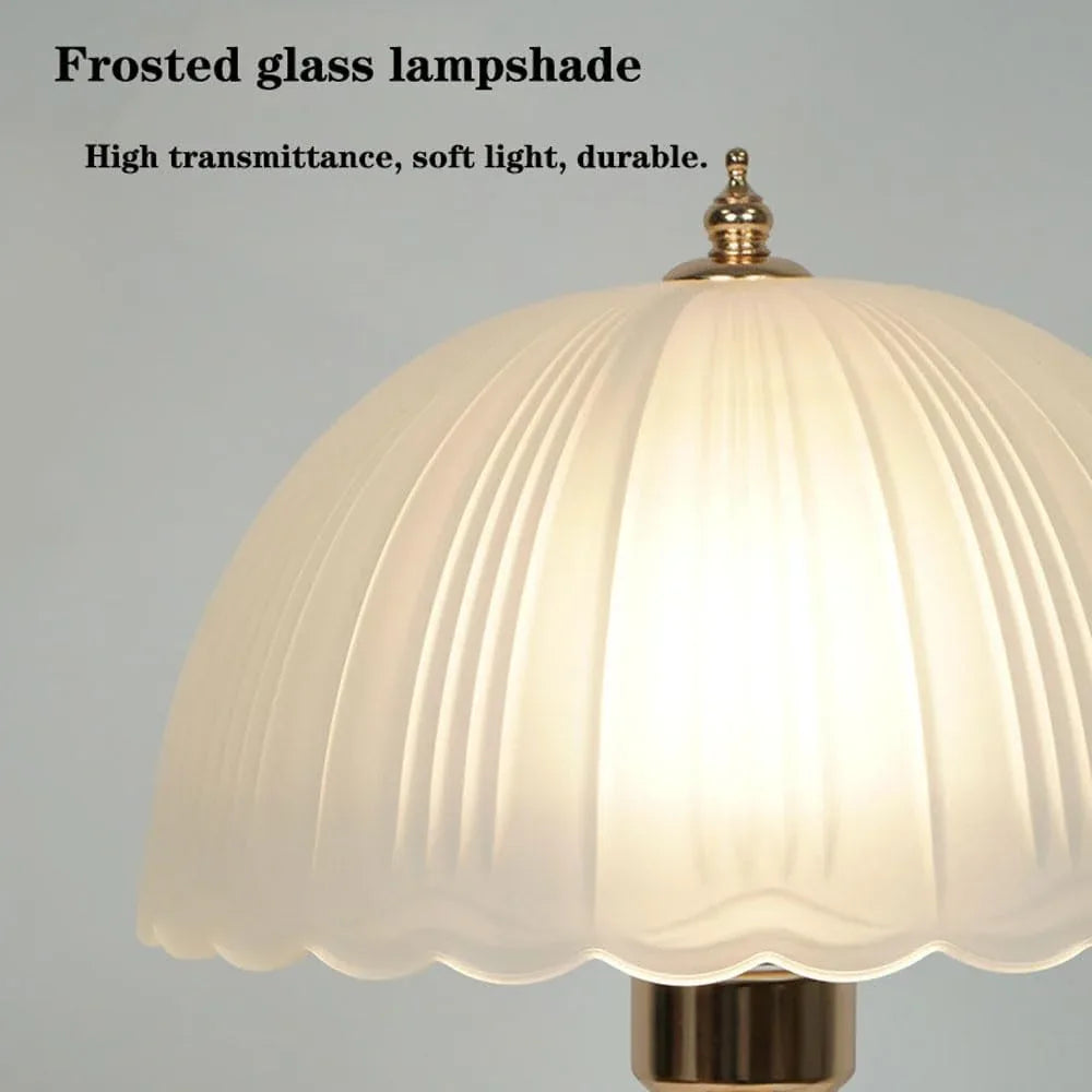 Audara-Luxury Superior Sense Bedroom Bedside Dormitory Desk Light Cozy Romantic Metal Glass Desk Lamp Restaurant Coffee Shop Hotel Front Desk Table Lamp Sample Room Backdrop Lighting Fixture