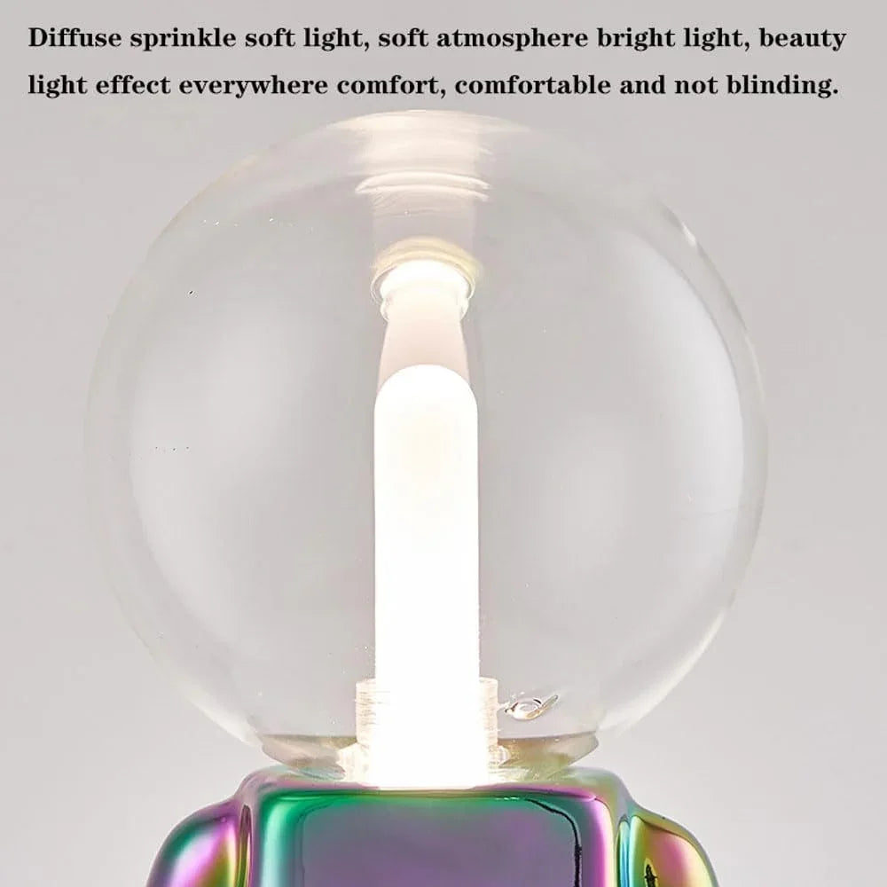 Audara-Scandinavian Creative Bedroom Bedside Ornament Desk Light Fashionable Cute Three Colors Changing Light Ceramic Glass Desk Lamp Study Room Office Dormitory Table Lamp Restaurant Bar Lighting Fixture