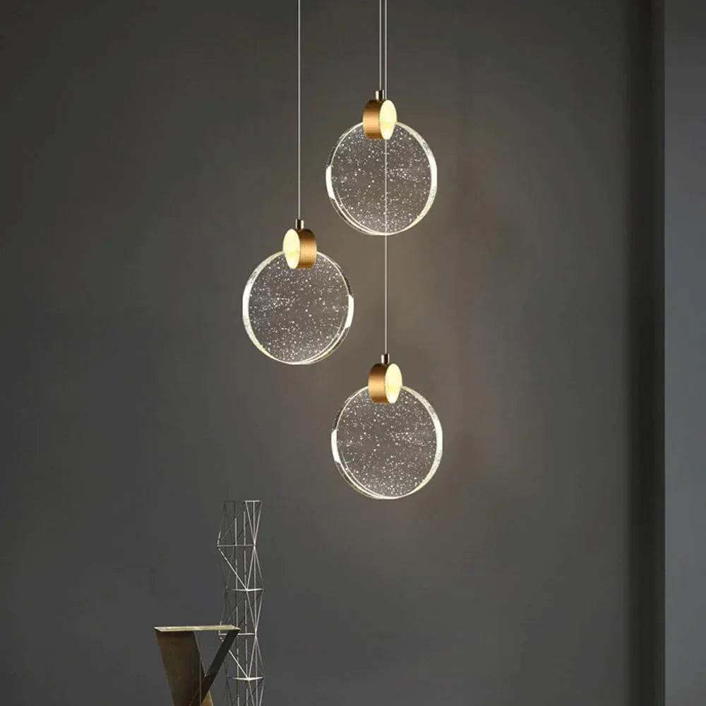 Audara-Crystal Pendant Light, 5-inch, Decorative Bedroom Chandelier with A Modern, Understated Luxury Style. Suitable for Various Spaces Including Hotels, Kitchen Islands, Entryways, and Cafes.