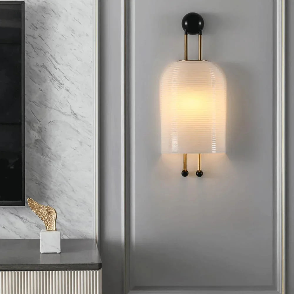 Audara-Postmodern Simple Living Room Wall Lamp Scandinavian Designer Art Wall Lights Creative Personality Glass Sconces Aisle Corridor Foyer Mounted Lighting Fixture