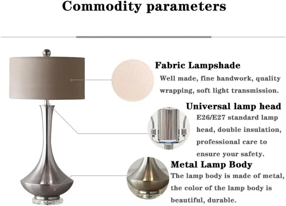 Audara-American Simple Living Room Study Office Desk Light Personalized Creative Fabric Metal Desk Lamp Hotel Cafe Restaurant Table Lamp Model Room Mall Front Desk Decoration Lighting Fixture