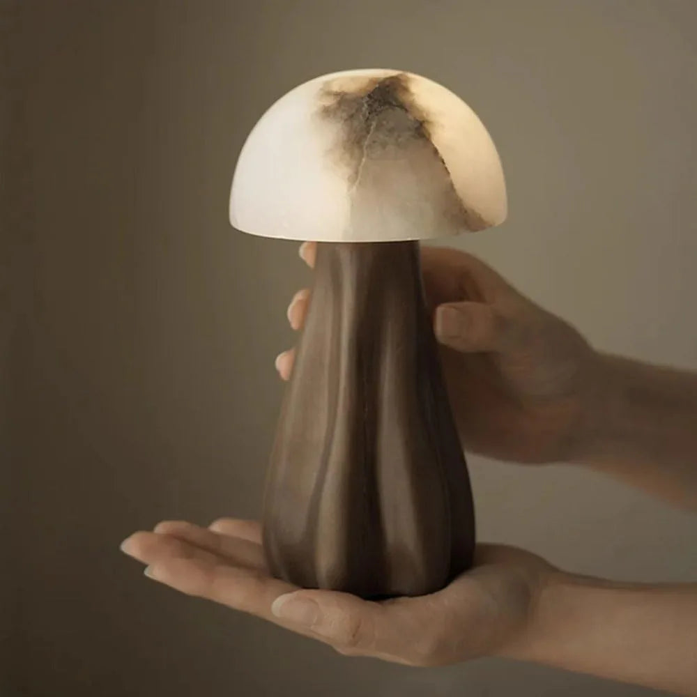 Audara-Luxury High-end Living Room Study Office Desk Light Classic Creative Mushroom Marble Desk Lamp Bedroom Bedside Dining Table Lamp Club Dining Room Farmhouse B&B Decoration Lighting Fixture