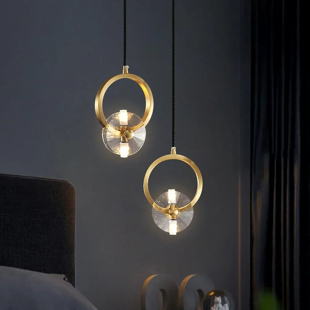 Audara-Crystal Pendant Light, 6-inch, Bohemian Style, Creative Decorative Lamp, Suitable for Various Spaces Such As Bedrooms, Hotels, Studies, Living Rooms, Kitchen Islands, and Entryways.