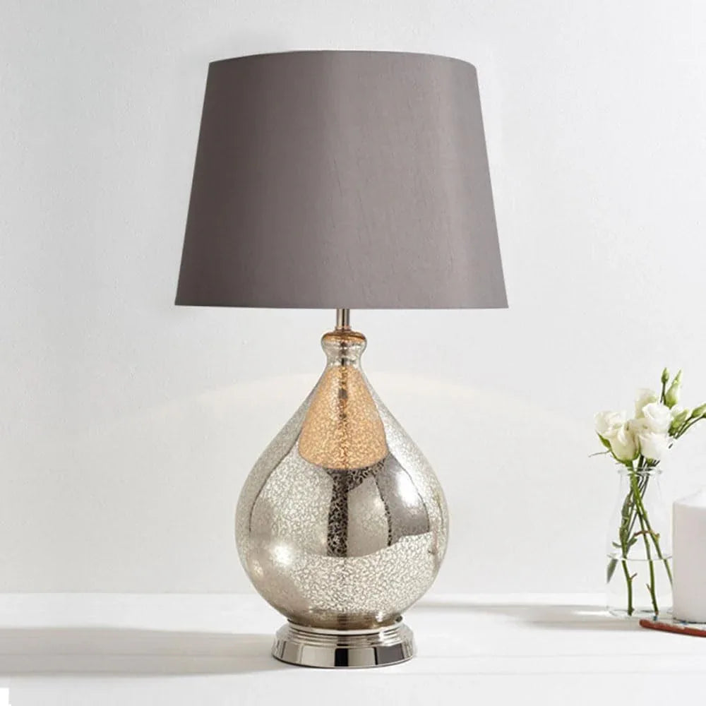 Audara-American Style Personalized Hotel Model Room Wall Cabinet Desk Light Scandinavian Simple Glass Fabric Desk Lamp Bedroom Bedside Study Table Lamp Dining Room Cafe Villa Lighting Fixture