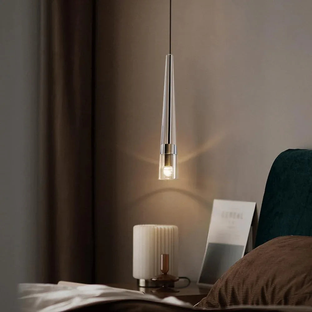 Audara-Small-Sized Crystal Pendant Light, European Modern Minimalist Style, Suitable for Installation in Various Spaces Such As Bedrooms, Hotels, Restaurant Entryways, Cafes, and Kitchen Islands