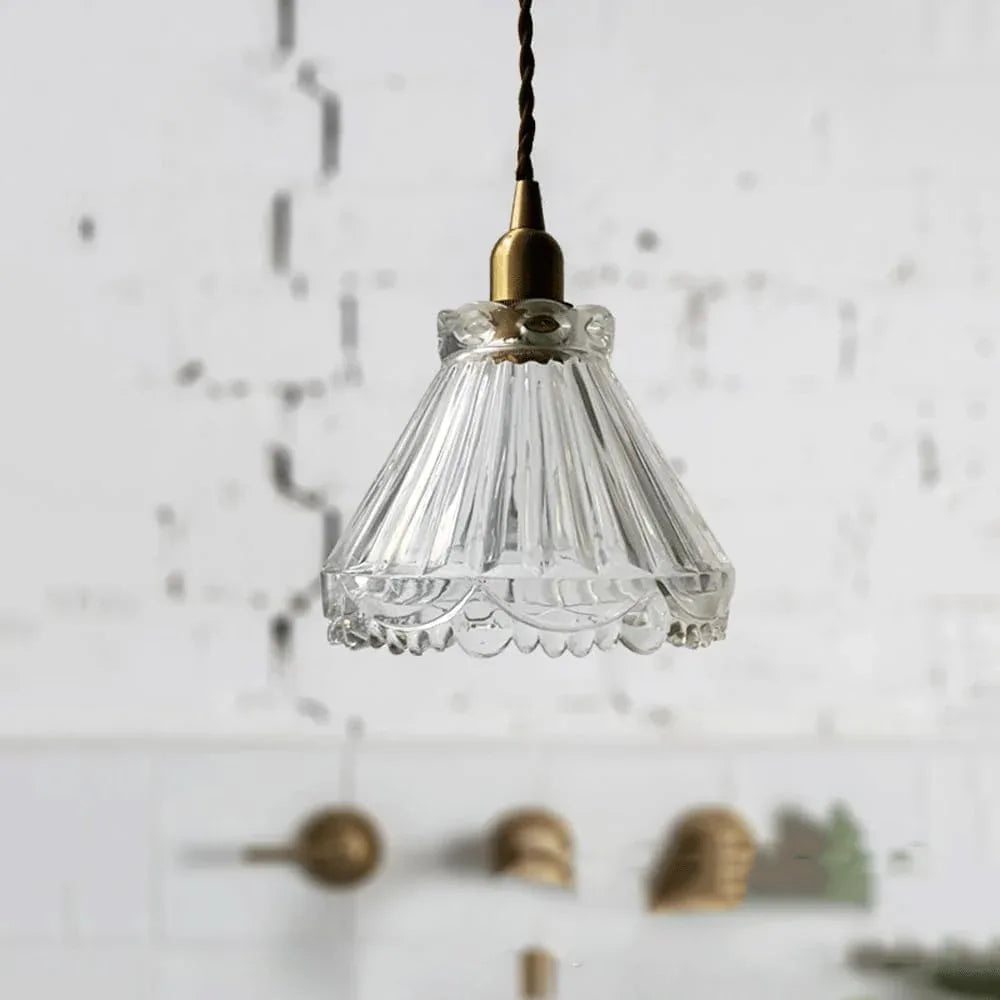 Audara-6-inch Crystal Pendant Light, Suitable for Bohemian and Modern Minimalist Styles. Small Size, Ideal for Bedrooms, Hotels, Studies, Living Rooms, Kitchen Islands, Entryways, and Other Spaces.