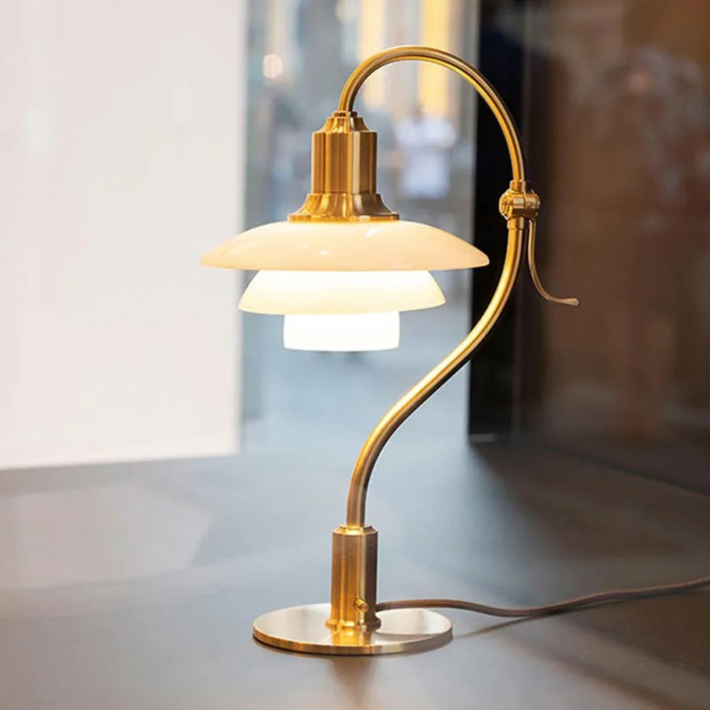 Audara-Classic Creative Bedroom Study Desk Light Luxury High-end Metal Desk Lamp Office Apartment Restaurant Table Lamp Farmhouse Villa Library Hotel Room Mall Front Desk Lighting Fixture