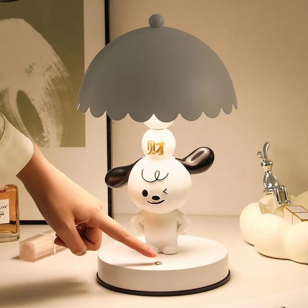 Audara-Creative Cute Puppy Shape Metal Resin Desk Light Warm Ambience Dormitory Apartment Office Decoration Desk Lamp Restaurant Drinking Shop Children's Shop Table Lamp Living Room Bedroom Lighting Fixture