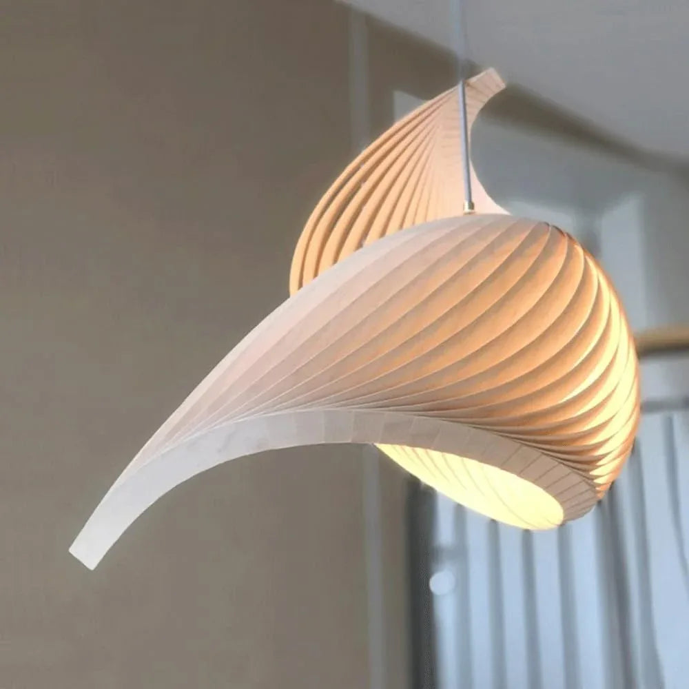 Audara-Creative Conch Art Hanging Lamp/Living Room Tea Room B&B Balcony Chandelier/Duplex Staircase Modern Simple Pendant Light/Advanced Japanese Decoration LightingFixture(E26/27)