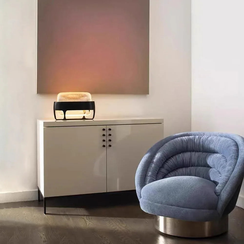 Audara-Italian Designer Showroom Living Room Bedroom Desk Light Luxury Metal Glass Desk Lamp Hotel Front Desk Coffee Shop Table Lamp Villa Club Library Decoration Lighting Fixture