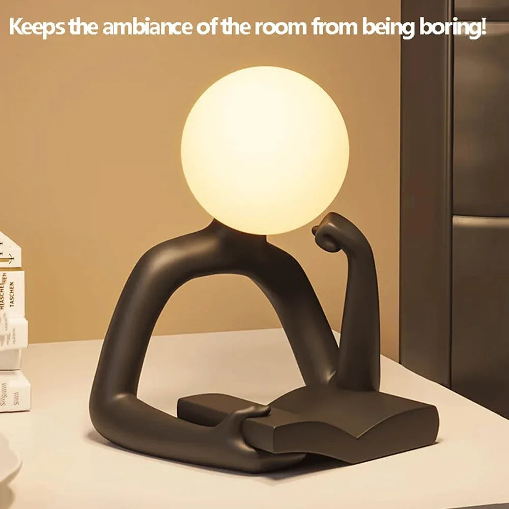 Audara-Modern Simple Reading Character Shape Study Room Bedroom Desk Light Creative Warm Office Villa Decoration Desk Lamp Model Room Hotel Front Desk Table Lamp Cafe Club Lighting Fixture