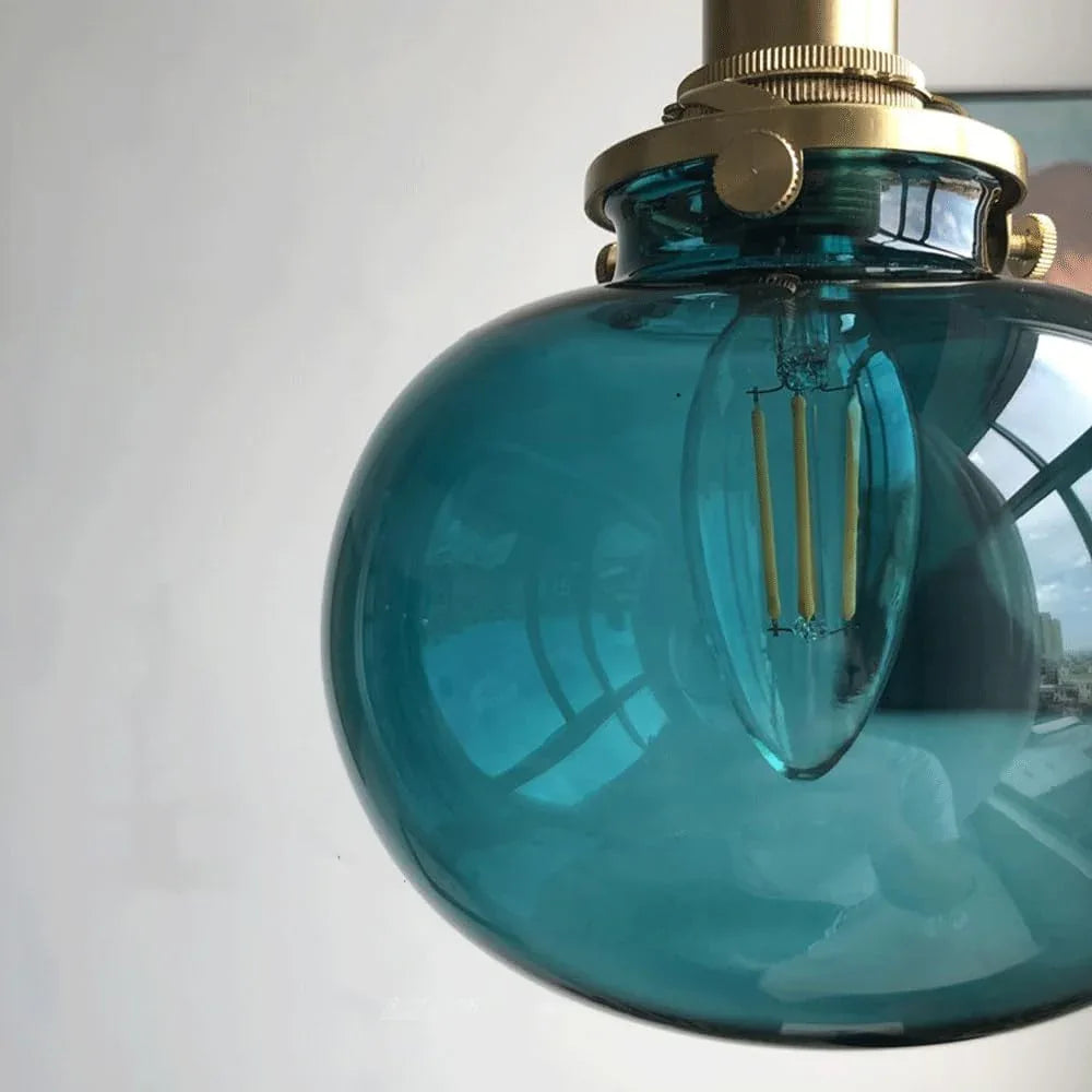Audara-5-inch Spherical Glass Pendant Lights for Bedrooms, Featuring A Modern, Minimalist Luxury Style. Suitable for Various Spaces Including Hotels, Kitchen Islands, Entryways, and Cafes.