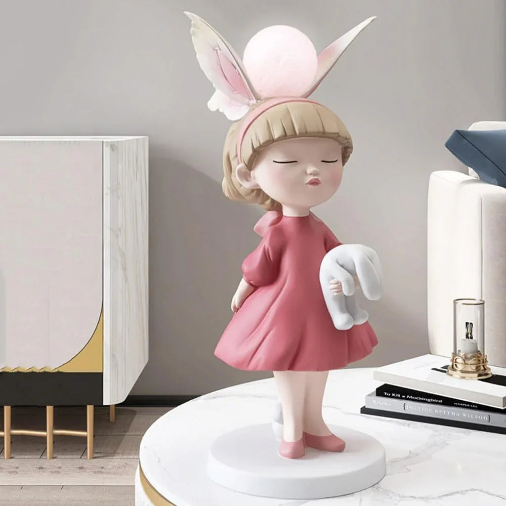Audara-Creative Cute Living Room Backdrop Desk Light Warm Elegant Resin Desk Lamp Bedroom Bedside Dormitory Table Lamp Villa Club Coffee Shop Restaurant Shop Showroom Lighting Fixture