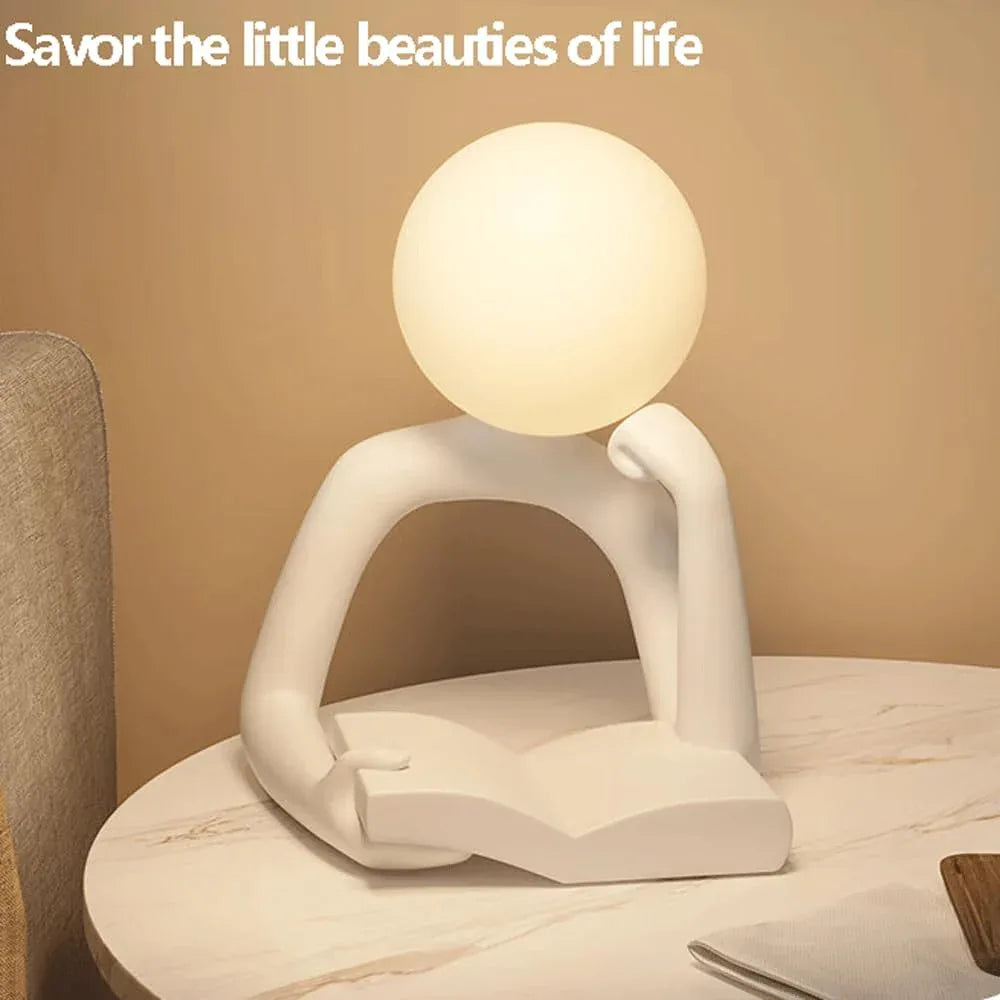 Audara-Modern Simple Reading Character Shape Study Room Bedroom Desk Light Creative Warm Office Villa Decoration Desk Lamp Model Room Hotel Front Desk Table Lamp Cafe Club Lighting Fixture