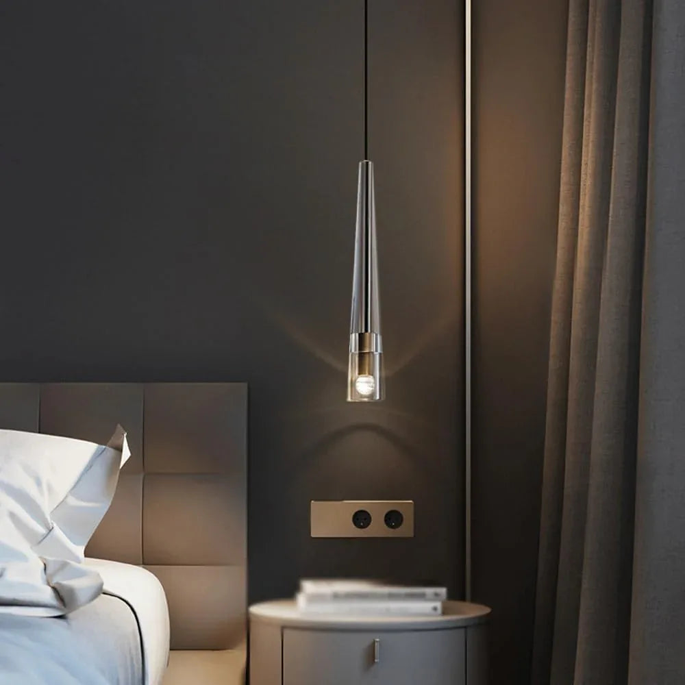 Audara-Small-Sized Crystal Pendant Light, European Modern Minimalist Style, Suitable for Installation in Various Spaces Such As Bedrooms, Hotels, Restaurant Entryways, Cafes, and Kitchen Islands