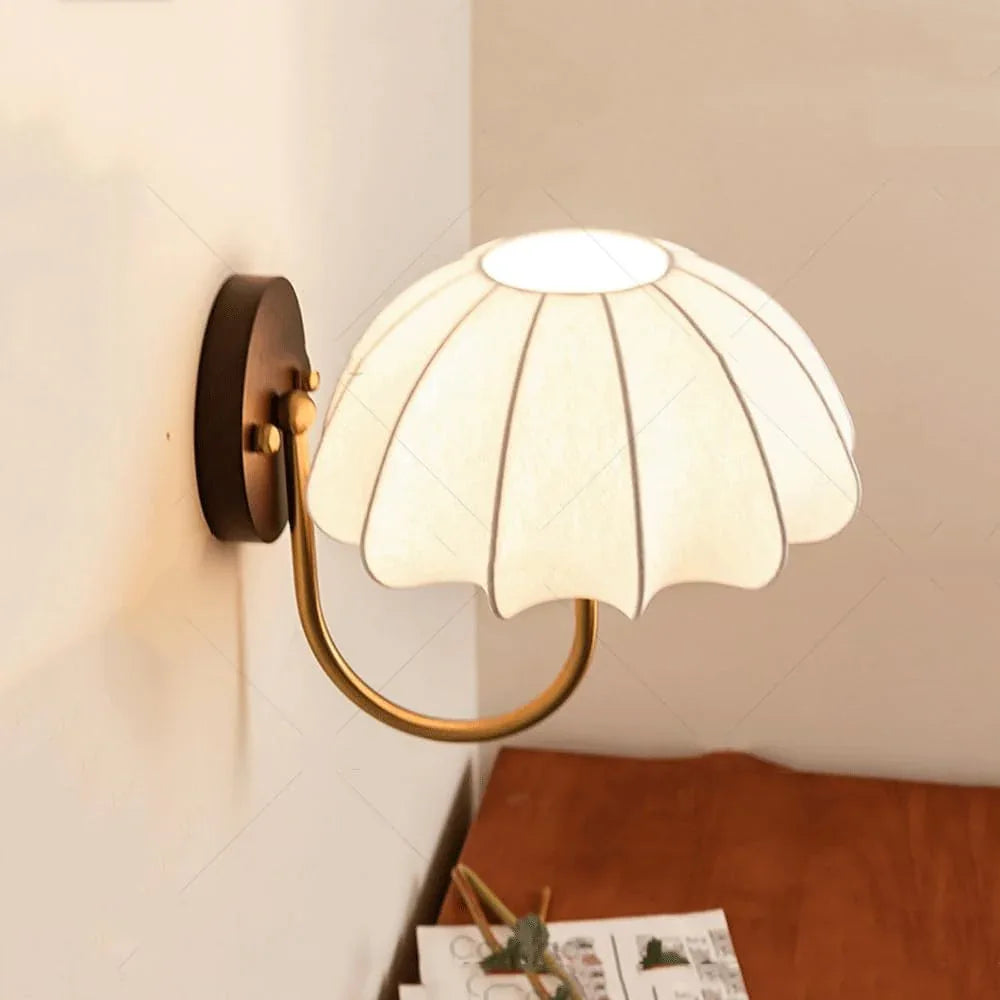 Audara-French Medieval Wall Lamp Bedroom Bedside Wall Lights Retro Wabi-sabi Wind Ambience Sconces Creative B&B Hotel Silk Mounted Lighting Fixture