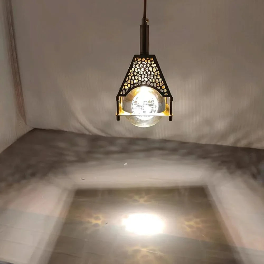 Audara-4.7-inch Spherical Crystal Pendant Light Bedside Table For Bedrooms, Hotels, Entryways, Kitchen Islands, And Various Other Spaces. Easily Integrates Into Minimalist, Bohemian, And European Styl